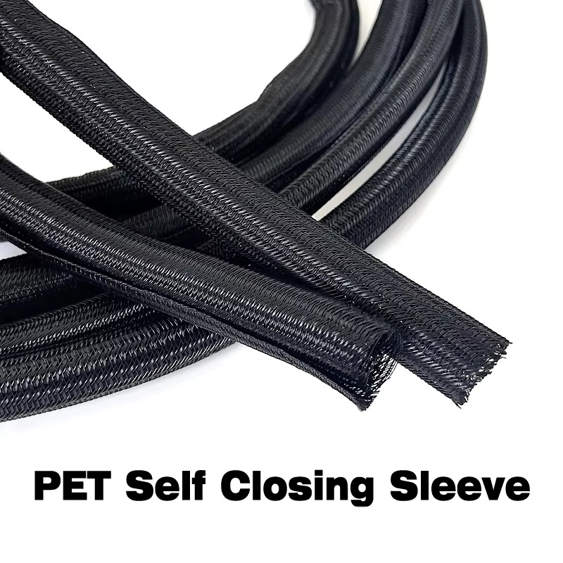 Cable Sleeve Neoprene - Black PET Braided Expandable Cable Sleeve