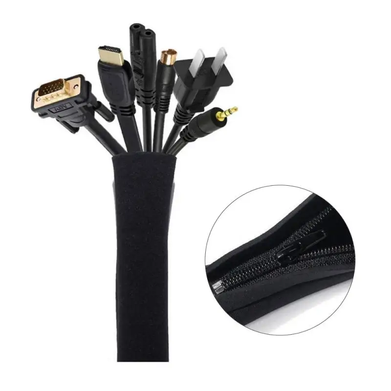 Zipper Cable Sleeve Wire Cable - Cable Sleeve Neoprene ulasan dan harga