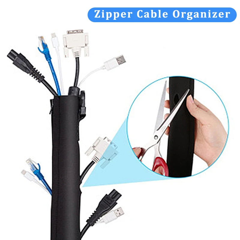 Zipper Cable Sleeve Wire Cable - Cable Sleeve Neoprene ulasan dan harga