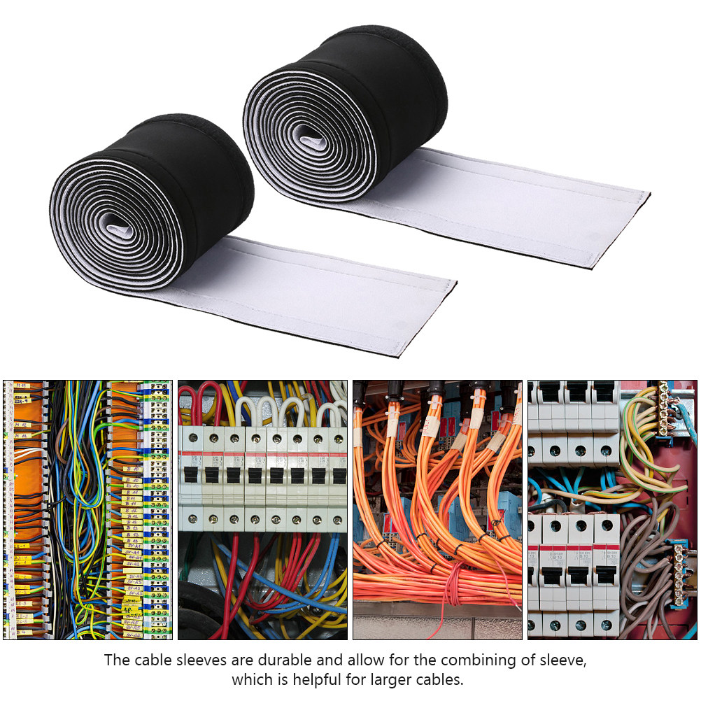 2Pcs Cable Organizer Neoprene  - Cable Sleeve Neoprene ulasan dan harga