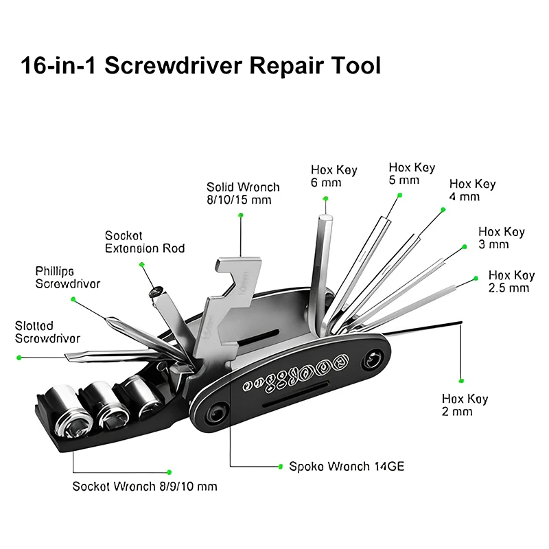 Portable Bicycle Repair Tools  - Useful Tech Accessories ulasan dan harga